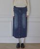 Heint Wren Cargo Pocket Denim Long Skirt_3Colors_Deep Blue