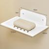 Aluminum Alloy Bathroom Soap Rack Household Punch-Free Wall Mounted Toilet Soap Box Drain Shelf Bathroom Organizer Storage Frame