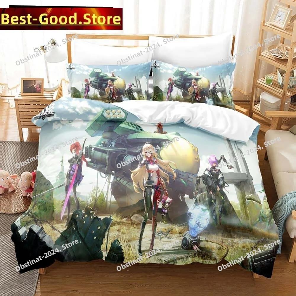 3D Game Tower of Fantasy Anime Bedding Set Duvet Cover Full Queen King Size Pillowcase Bed Print Aldult Kid Bedroom Single Twin
