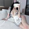 Sex Sexy lingerie Strap tight fitting cow deep V exposed milk gathered apron maid outfit hot lingerie women sexy outfits 18 xxx