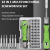 32 In 1 Multifunctional Screwdriver Set with 30 PCS Torx Phillips Magnetic Screw Driver Bits Mini Repair Tool for Phone Watch PC