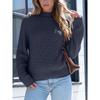 Solid color pullover turtleneck sweater top long sleeve sweater for women
