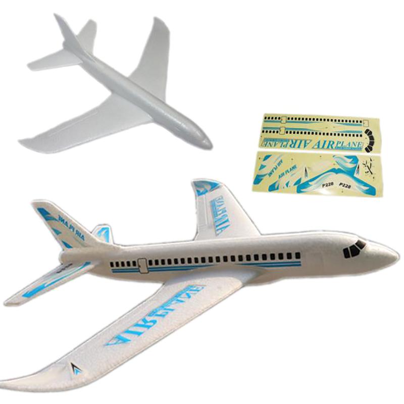 

Родитель-Детская уличная игрушка, детская ручная пузырьковая модель авиационного самолета синий