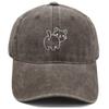 Cotton Fabric Baseball Cap Butt Cat Embroidery Baseball Hat Vintage Dad Hat Outdoor