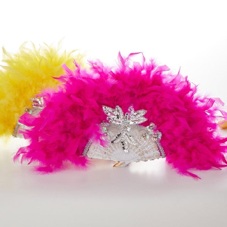 Wedding Dance Hand Fan Party Props Feather Foldings Fan for Woman Dance Fan