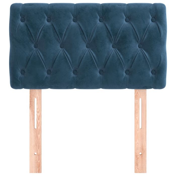 VidaXL Tête de Lit Meuble de Chambre à Coucher Accessoire de Lit Simple Tête de Cadre de Lit Intérieur Bleu Foncé 80x7x78/88 346310