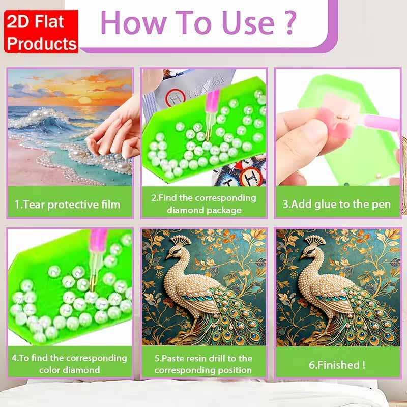 Pearl Art Painting Peacock Home Wall Decor Art Crafts Handmade DIY Adult/Beginner Gift Creative Home Decor Frameless Vintage Aesthetic