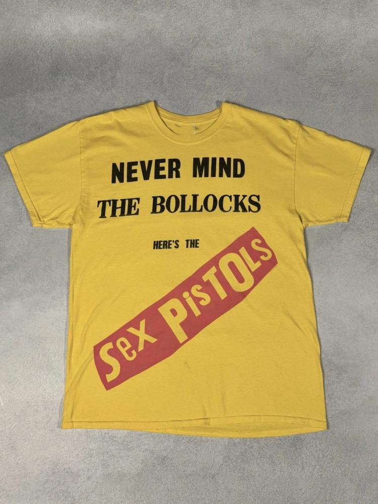 Sex Pistols T Shirt Yellow Band Tee Never Mind ALL SIZE Unisex T-Shirt XXXXL