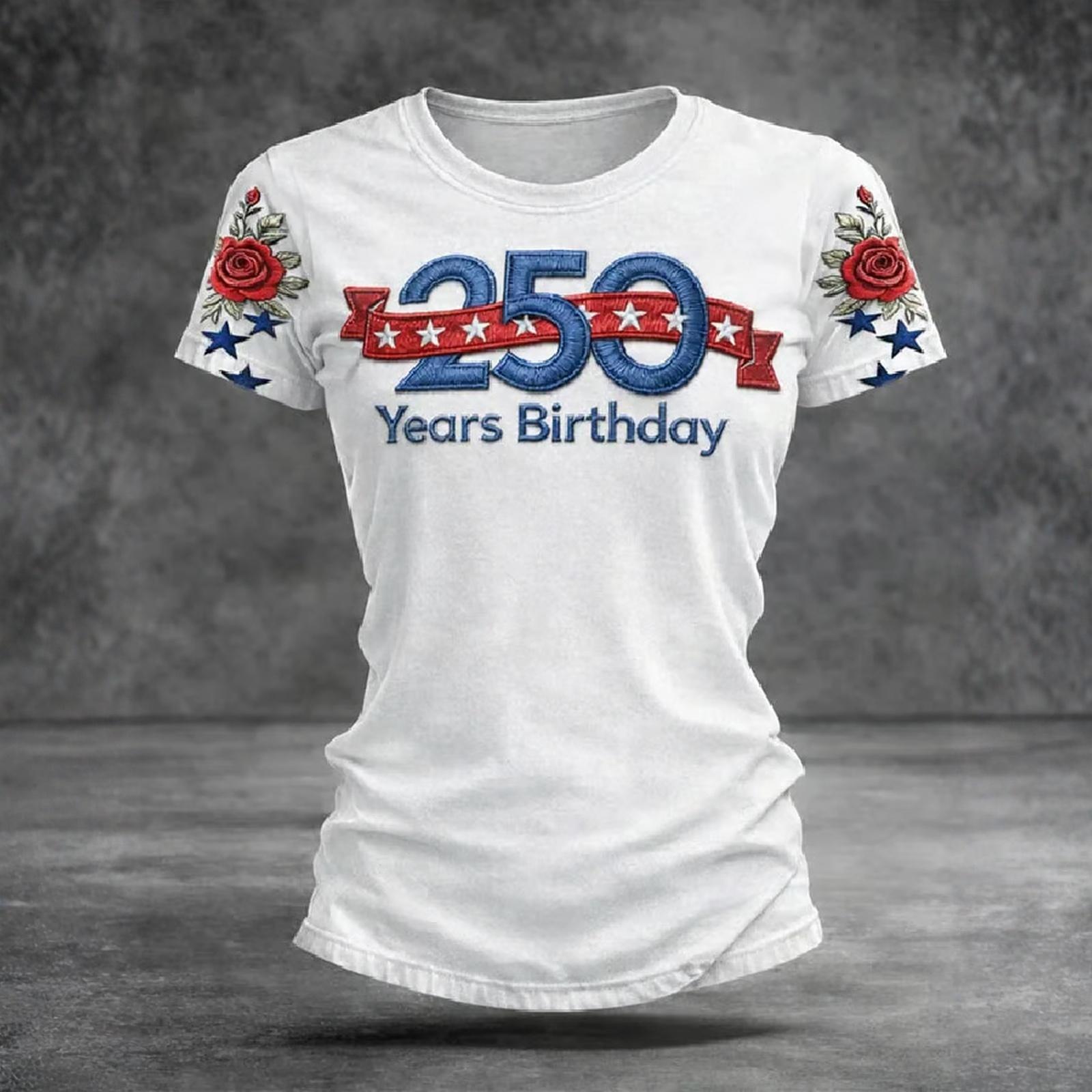 

Women s Casual And Fashionable Short-sleeved Printed T-shirt Top XL білий