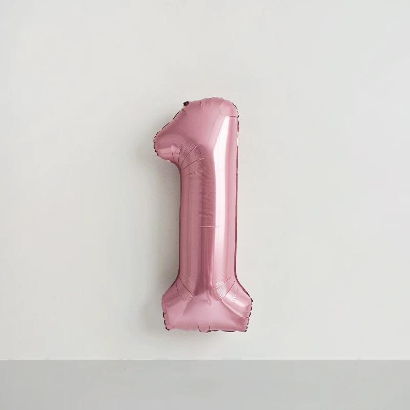 40-Inch Cream Number Balloon for Kids' First Birthday Party Decoration