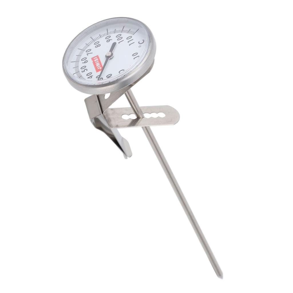 Milk Thermometer Professional High Accuracy Long Stem Stainless Steel Dial Thermometer for Coffee