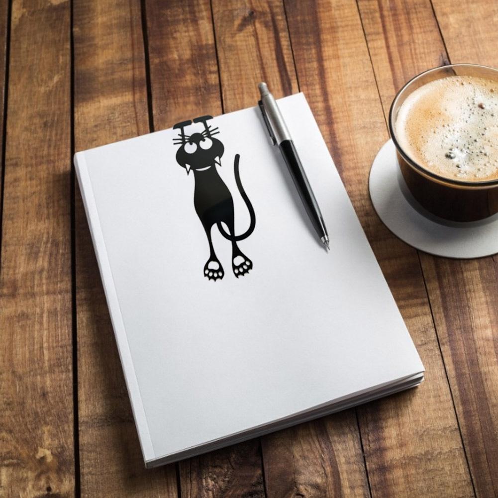 1/3/5/10Pcs 3D Hollow Kitten Bookmark Book Marks Clips Cat Shaped Book Page Marks Clip Set For Teachers Students Book Lovers