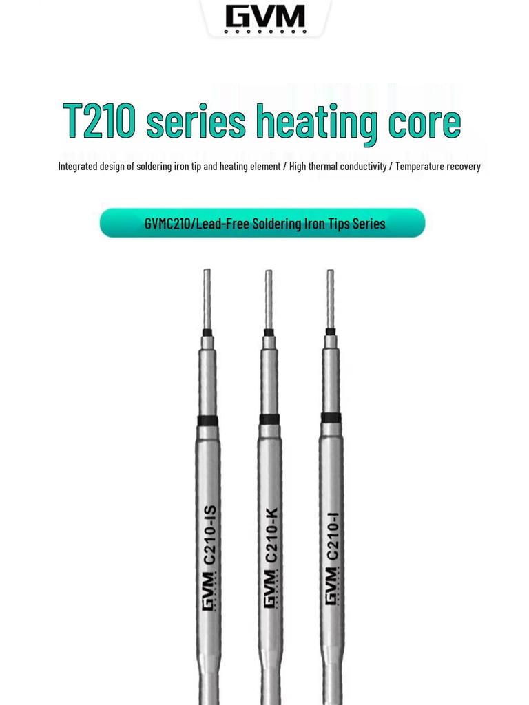 S-210 Soldering Iron Tip for T210/S210/T26 Station Handles - Heating Core and Knife Tip
