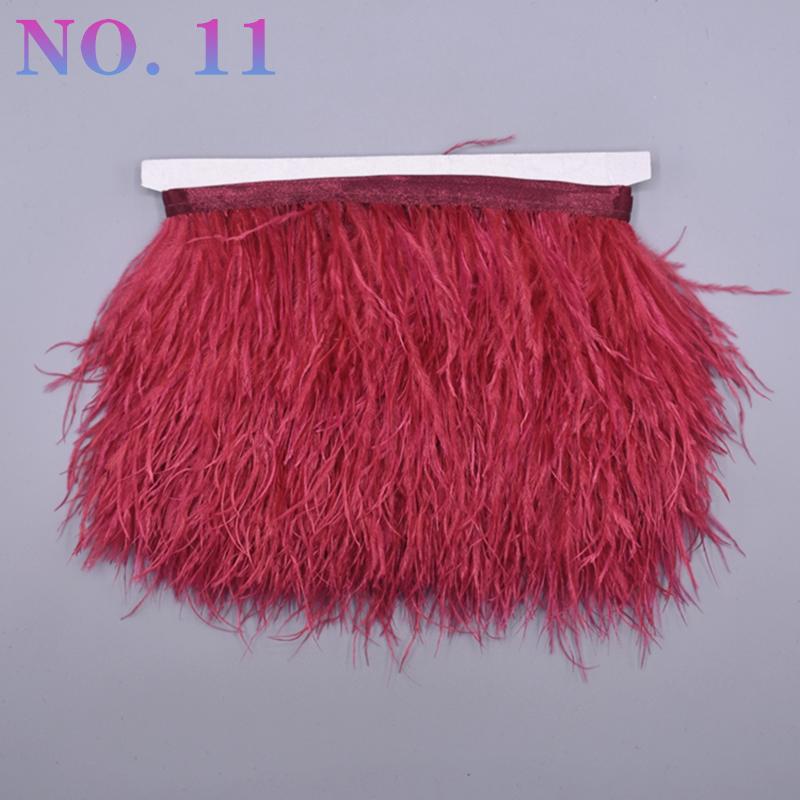 10 metrů barevná stuha z pštrosího peří 8-10 cm páska ozdoby šití kostým pštrosí peří ozdoba třásně sukně oblečení DIY dekor