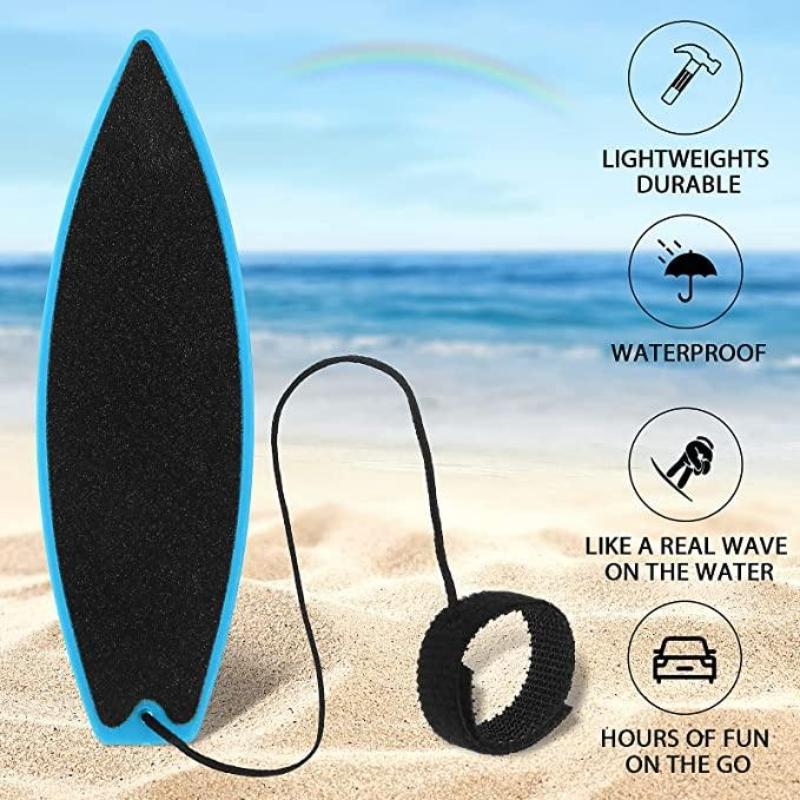 4 Pcs Finger Surfboards, Finger Surf Board for Car Window, Finger Surfing Board with String, Wind Surfboard Fingerboard for Kids Teens Adults