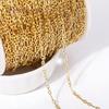 DIY Jewelry Making Chains 14K Gold Plated Metal Square Thin Chains High Quality Spool Chains For DIY Necklace Bracelet Materials