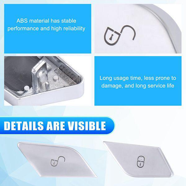 2-Piece Right-Hand Drive Door Lock Buttons for Mercedes W205, W447, W213