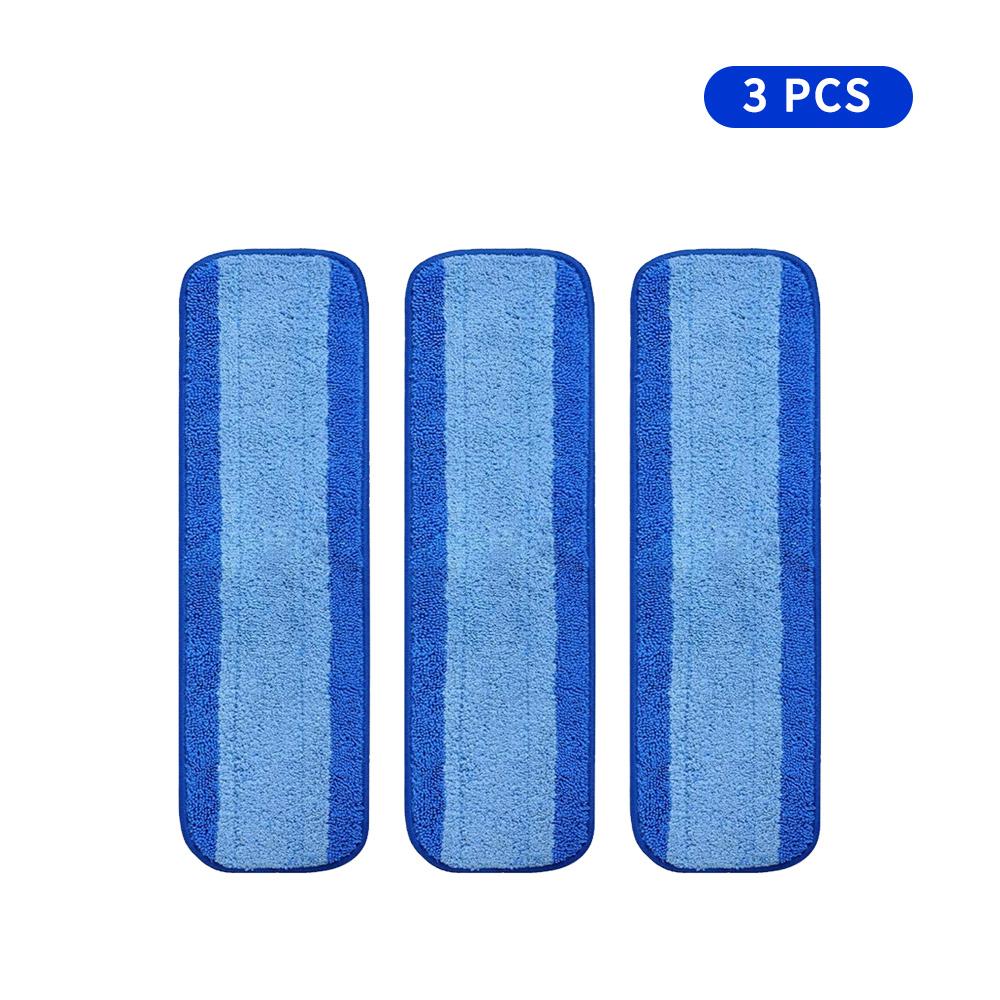 

46*14cm Microfiber Mop Cloth Blue Striped Replacement Mop Head Reusable Plate Pasting Clean Mop Pads Suitable for Bona Mops