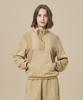 Bbc Earth Woven Patch Line Zipper Half Zip_Beige