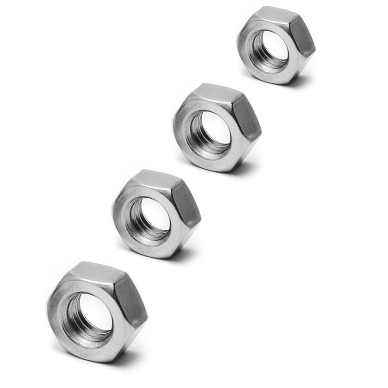 100pcs M4-0.7 Hex Nut, 304 Stainless Steel, M4 X 0.7mm Tiny Nuts Fasteners, Hex Drive, Metric, Right Hand, Small Replacement Nut