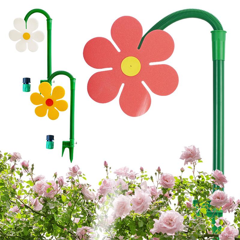 Oscillating Sunflower Garden Sprinkler Yellow Loose Pack No Connector Included For Lawn Care Plant Irrigation Gardening Supplies