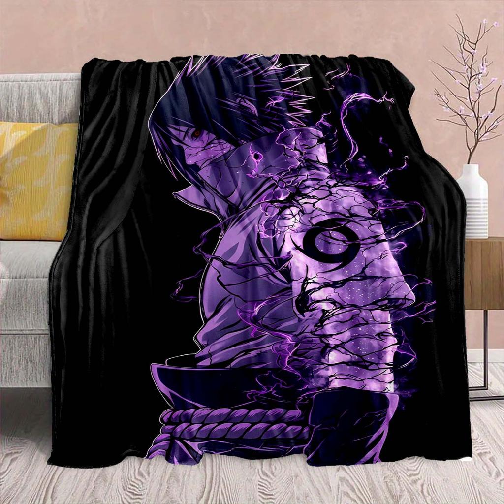 Naruto Anime Flannel Blanket - Soft Warm Perfect for Sofa, Bedding Camping Travel Office Home Decor -QJY