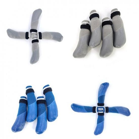 4Pcs/Set Non-Slip Knitted Dog Socks Pet Puppy Shoes Soft Cotton for Chihuahua  m