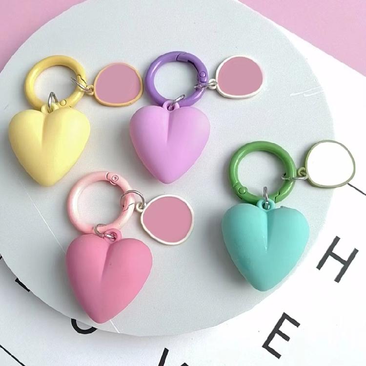 Heart Pendant Loose Bead DIY Jewelry Making Charming 3D Heart Spacer Bead