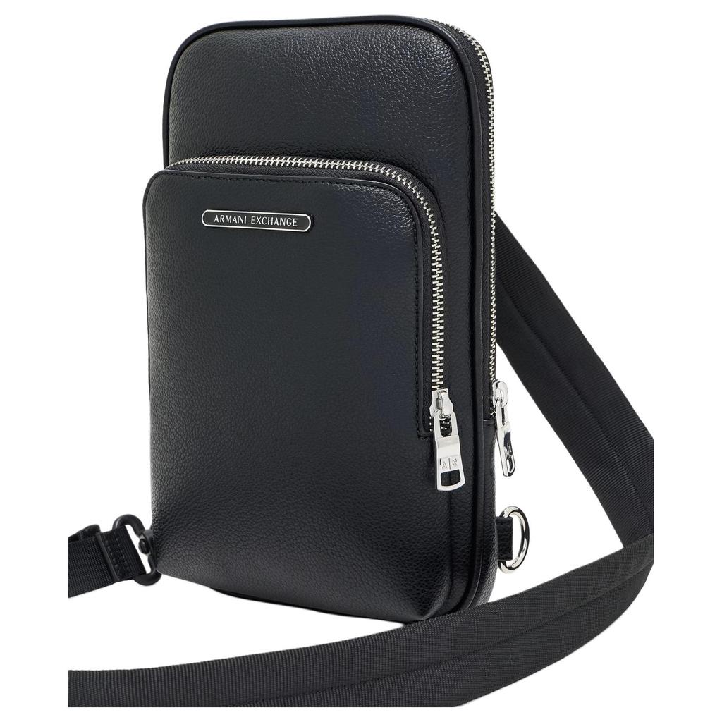 New ARMANI EXCHANGEAE Polyester Sling Bag Men's Black XM000843-AF12134-UC001