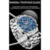 Luxury Watches For Men Chronograph Stainless Steel Man Wristwatch Waterproof Luminous Sport Military Men's Quartz Watch