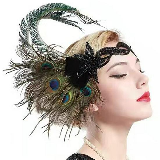 

1920s Tassel Feather Headband for Parties and Gatherings