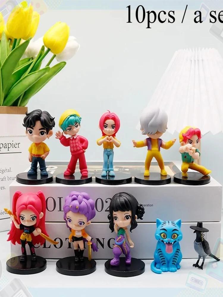 2026 Hot Anime Figure K Pop Demon Hunters with Box Kawaii Boys Girls For Kids Fans Halloween Christmas Figure Decorative Gifts