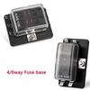 4 Ways 6 Ways Blade Fuse Block Plastic Cover 12V-32V Fuse Box Holder With LED Indicator Light For Auto Car Marine Accessories Fuses4