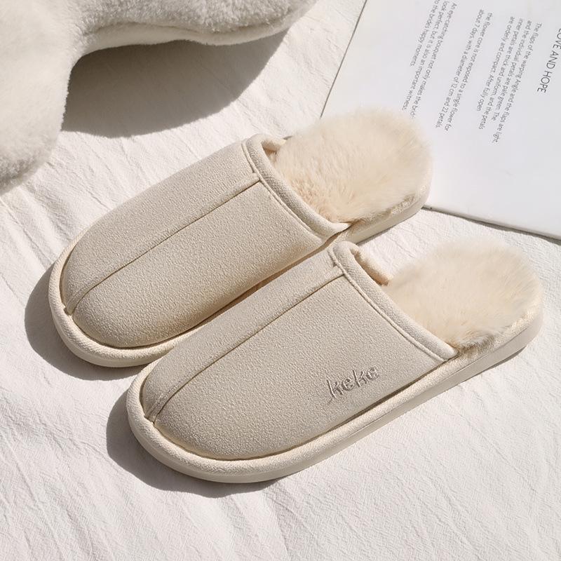 Winter Non-Slip Fuzzy Slippers - Women's Warm Thick Cotton Indoor/Outdoor Shoes
