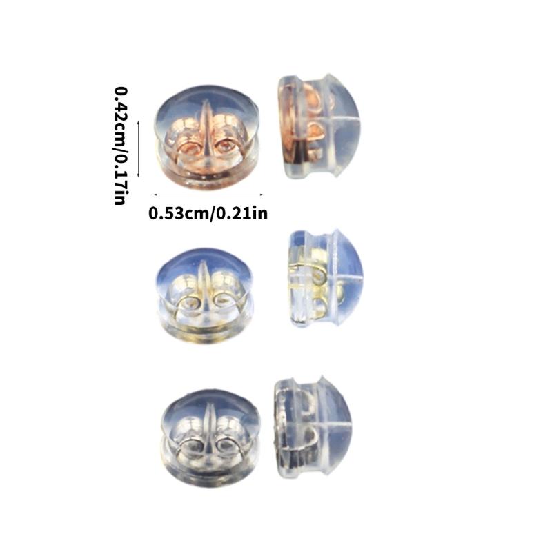 20pcs Silicone Earring Backs Comfortable Hypoallergenical Allergy Free Ear Plugs Earrings Fasteners for Daily Wear