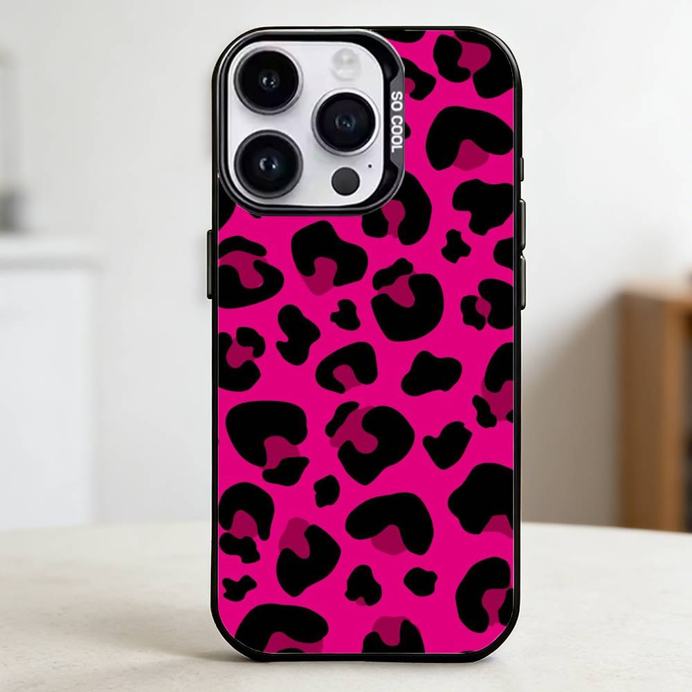 leopard print Phone Case for Color Silver Shell For IPhone 17 16 15 14 13 12 11 Pro Max Plus
