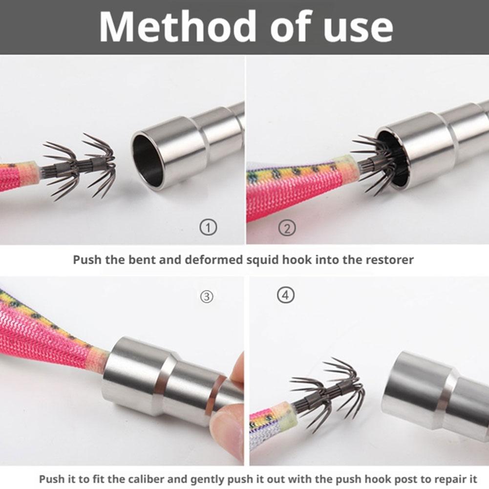 Nuovo Acciaio Inossidabile Amo Calamaro Correttore Amo Polpo Strumento di Riparazione Può Ripristinare Amo da Pesca Deformato Accessorio Tackle Pesca Pesca