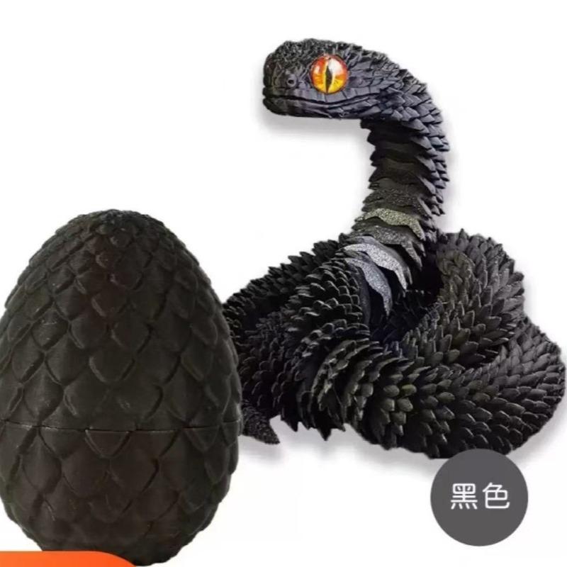 3D Printed Viper 8Cm Movable Joint Figurine Model - Realistic Animal Stress-Relieving Toy For Tabletop Display, Birthday Gift