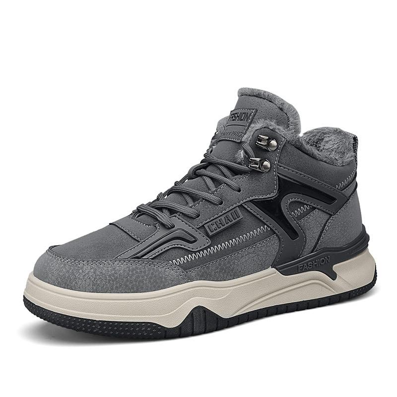 

Зимние хлопковые теплые сноубутсы с высоким голенищем, повседневные ботинки Мартина на шнуровке, студенческий тренд, обувь на толстой подошве, мужские 44