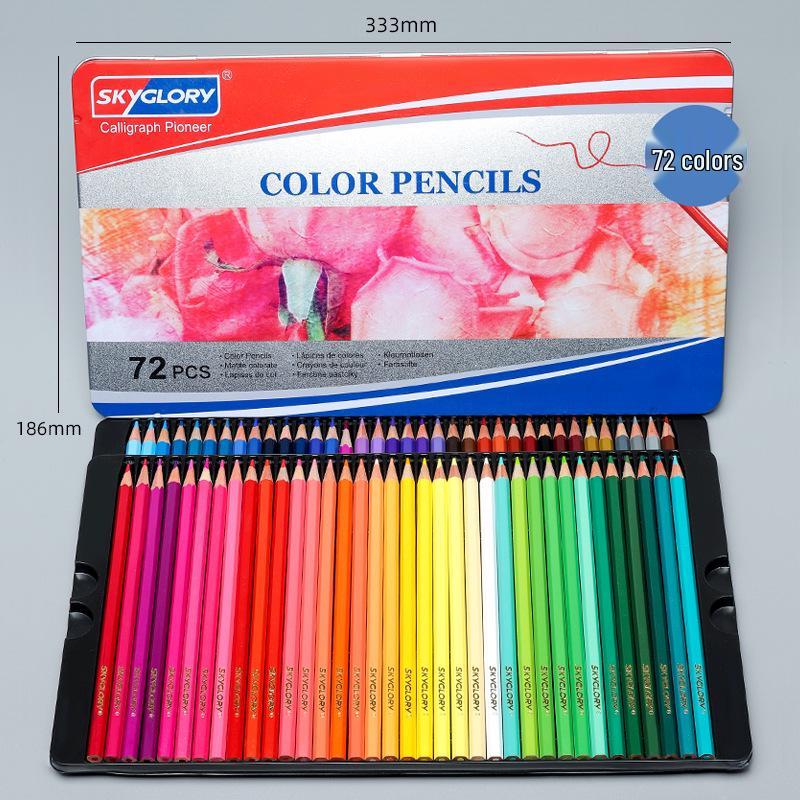 Professional Drawing Set: 120 Water-Soluble Oil-Based Colored Pencils (72 + 36 + 48 Colors)
