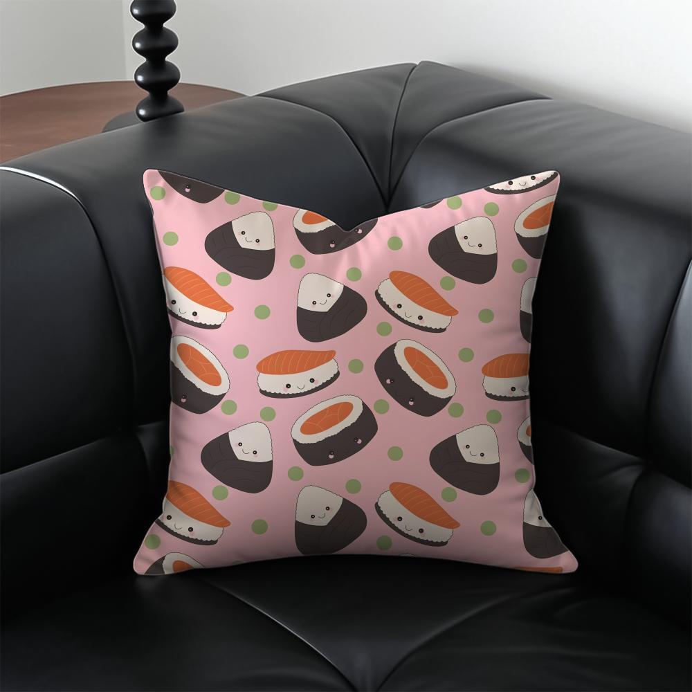 Ssushi Cushion Cover Pillow Case Antidustmite Invisible zipper silky plush cushion