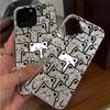 Case for Iphone 14 17 Pro XS Max 18 Pro Max 15 13 XR 12 Air 11 16 Plus Silver Glitter Crackle Background Cat Line Patterns