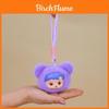Cute Vinyl Doll Bear Head Plush Keychain With Soft Short Plush For Bag Decoration Gift For Kids