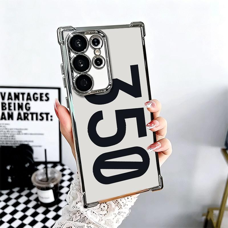

350 700 Fashion Design Plating Phone Case For Samsung Galaxy S24 S25 FE S26 Edge S23 Ultra S22 S21 Plus S20 Anti-Fall Airabag Co Samsung S24 FE