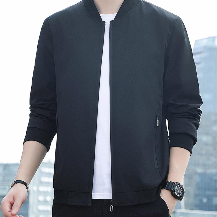 Молодежная куртка Мужская осенне-зимняя простая куртка с воротником-стойкой M