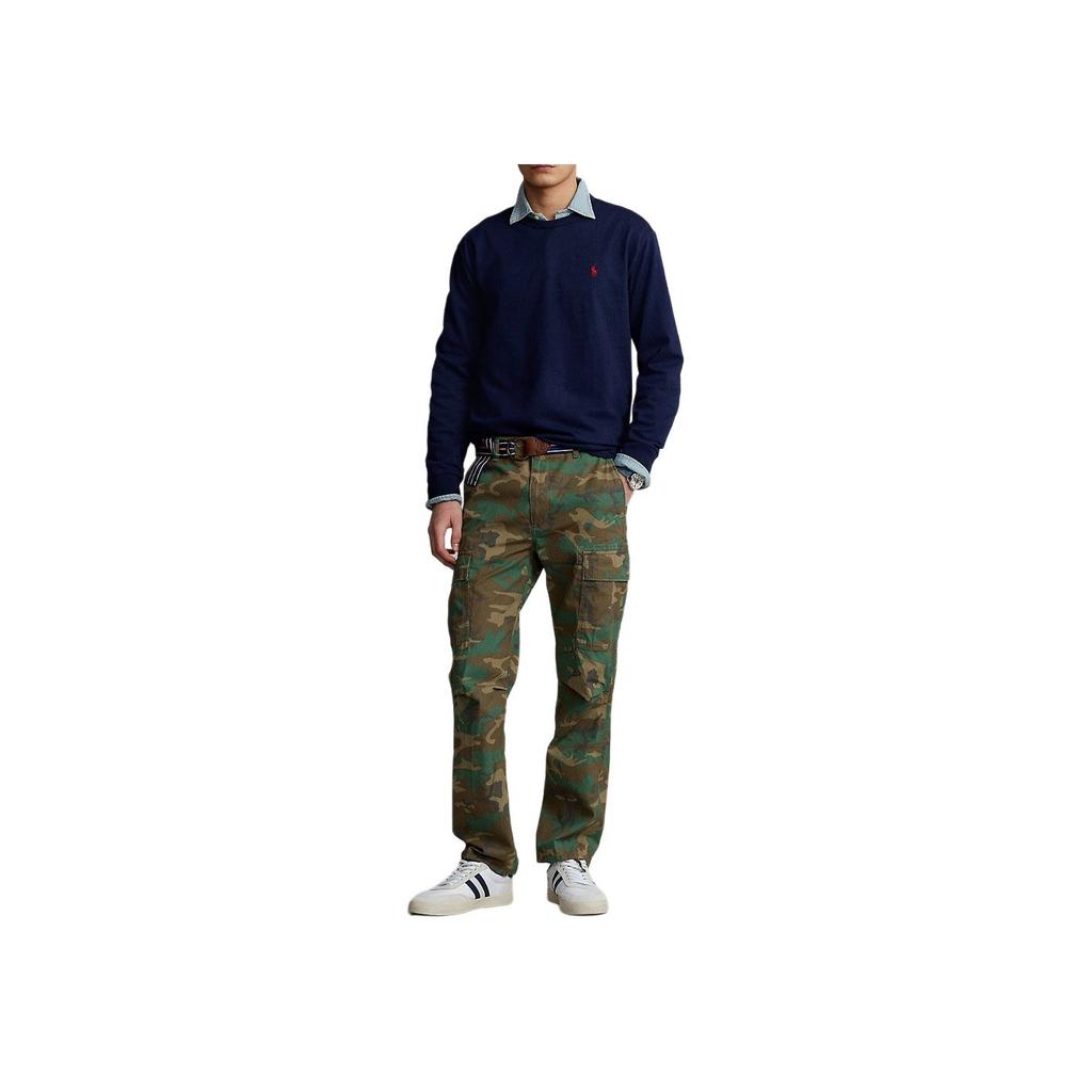 Maglione in Maglia Girocollo Manica Lunga Vestibilità Larga Colore Unito da Uomo Polo Ralph Lauren Blu MNPOTSH16820167-400