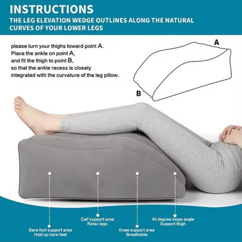 Light Weight Leg Elevating Cushions Inflatable Wedge Pillow For Swelling Relief During Travel Office Home