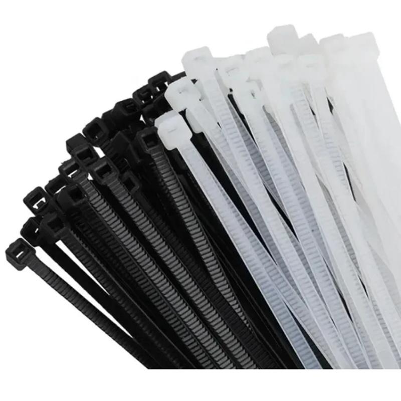 100Pcs Nylon Cable Ties Self-locking Cord Ties Straps Adjustable Cables Fastening Loop Home Office Wire Zip Ties