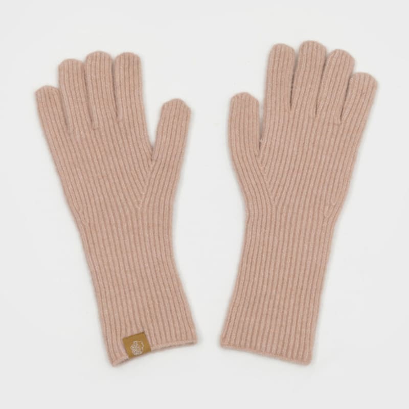 RECLOW Knit Gloves and Muffler Set Peach