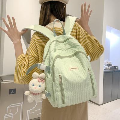 College Style Ins Simple, Small and Fresh Student Schoolbag Korean Version of Junior High School Students Large-capacity Backpack
